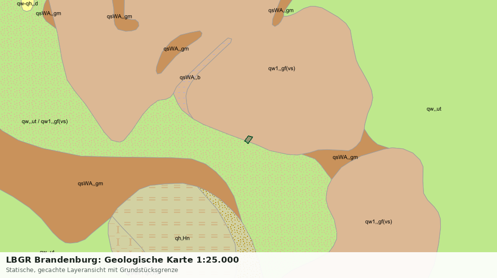 Statische Kartenansicht: LBGR Brandenburg: Geologische Karte 1:25.000