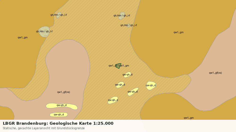 Statische Kartenansicht: LBGR Brandenburg: Geologische Karte 1:25.000