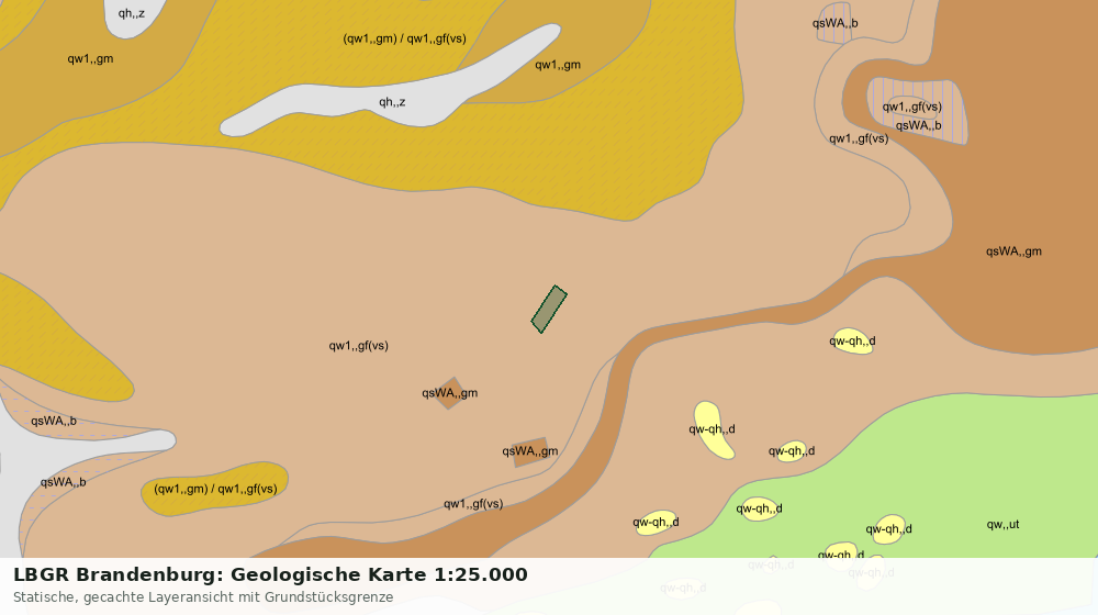 Statische Kartenansicht: LBGR Brandenburg: Geologische Karte 1:25.000