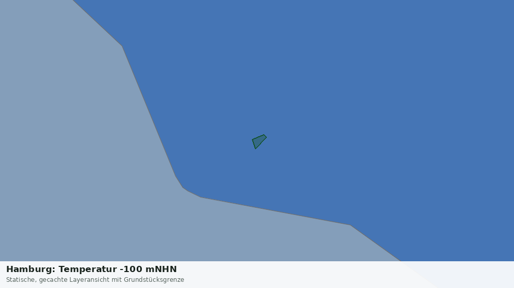 Statische Kartenansicht: Hamburg: Temperatur -100 mNHN