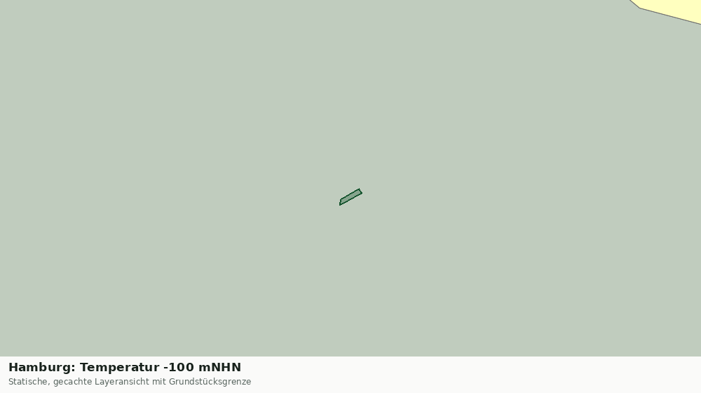Statische Kartenansicht: Hamburg: Temperatur -100 mNHN