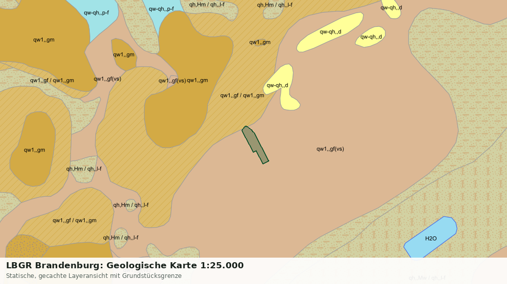 Statische Kartenansicht: LBGR Brandenburg: Geologische Karte 1:25.000