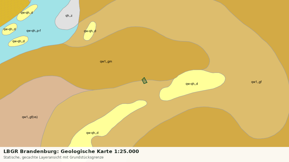 Statische Kartenansicht: LBGR Brandenburg: Geologische Karte 1:25.000