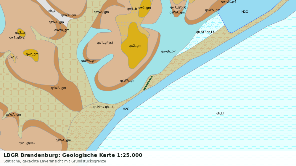 Statische Kartenansicht: LBGR Brandenburg: Geologische Karte 1:25.000