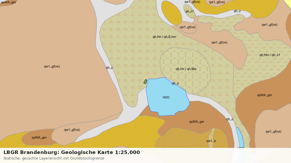 Statische Kartenansicht: LBGR Brandenburg: Geologische Karte 1:25.000
