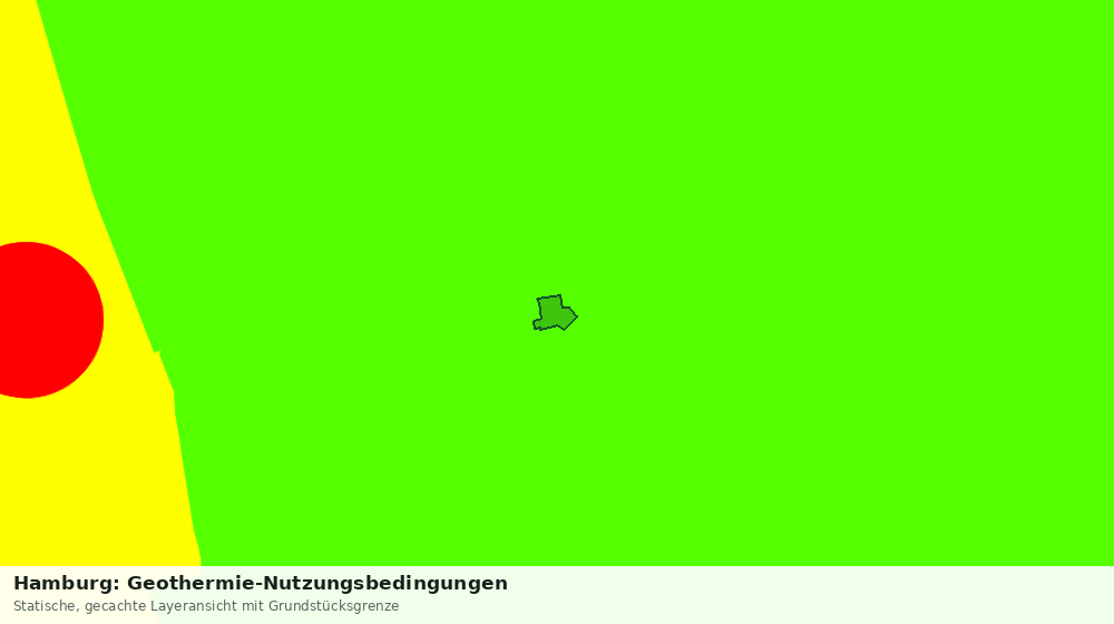 Statische Kartenansicht: Hamburg: Geothermie-Nutzungsbedingungen