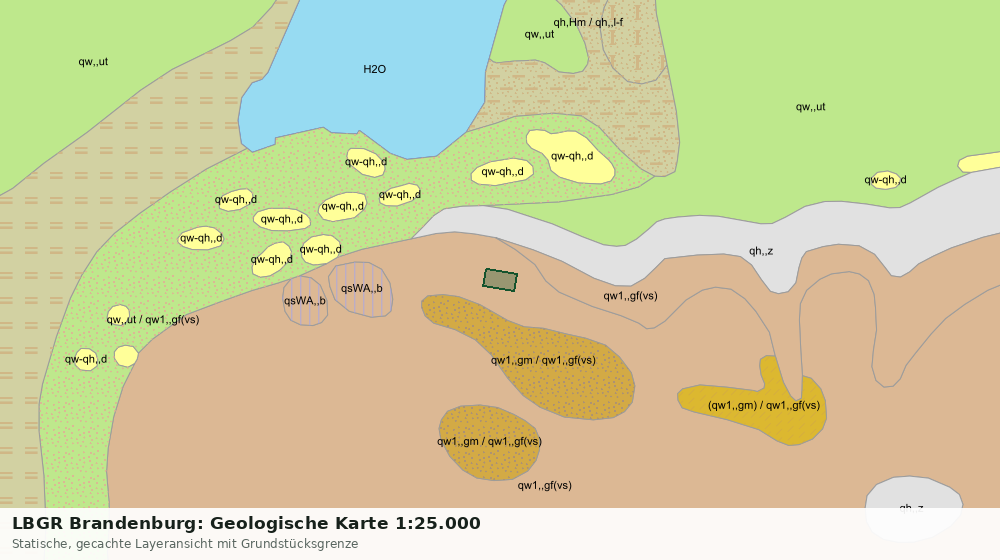 Statische Kartenansicht: LBGR Brandenburg: Geologische Karte 1:25.000