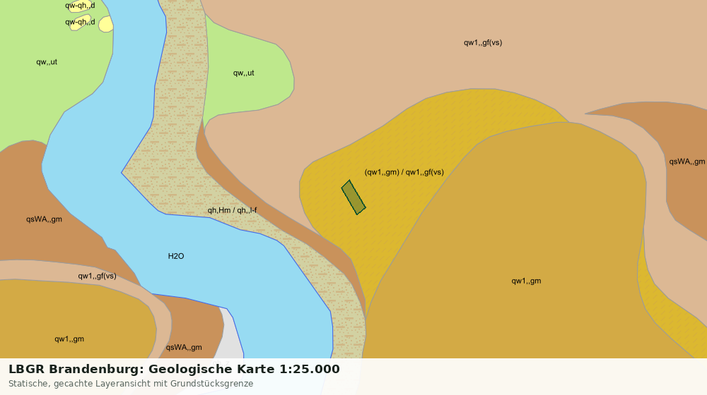 Statische Kartenansicht: LBGR Brandenburg: Geologische Karte 1:25.000