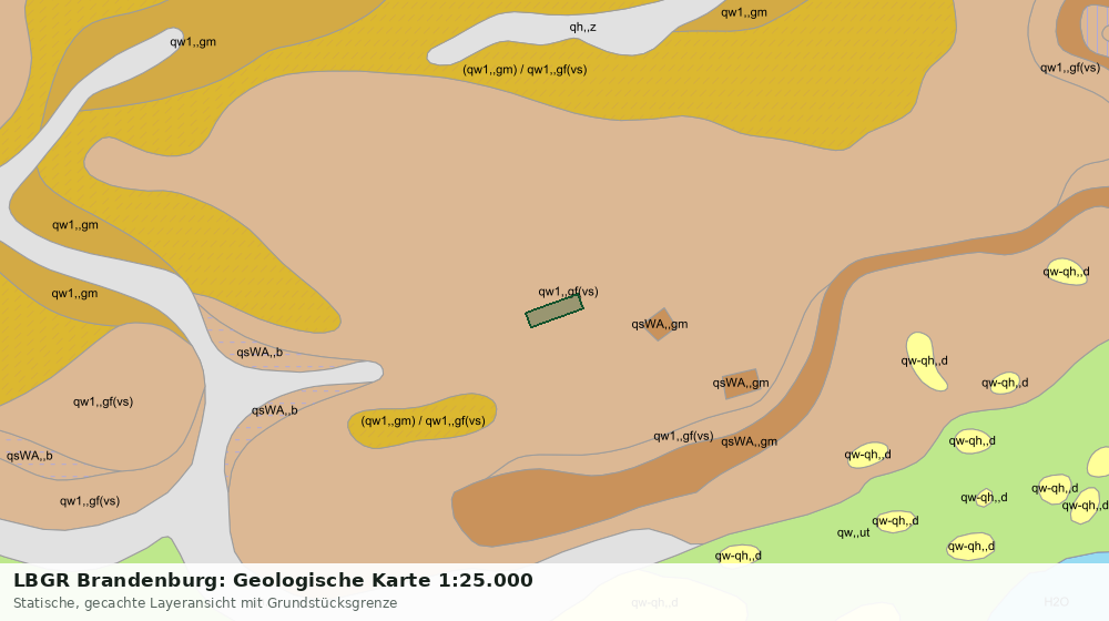 Statische Kartenansicht: LBGR Brandenburg: Geologische Karte 1:25.000