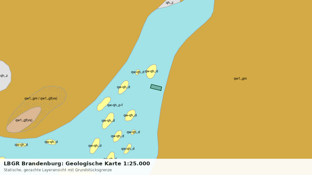 Statische Kartenansicht: LBGR Brandenburg: Geologische Karte 1:25.000