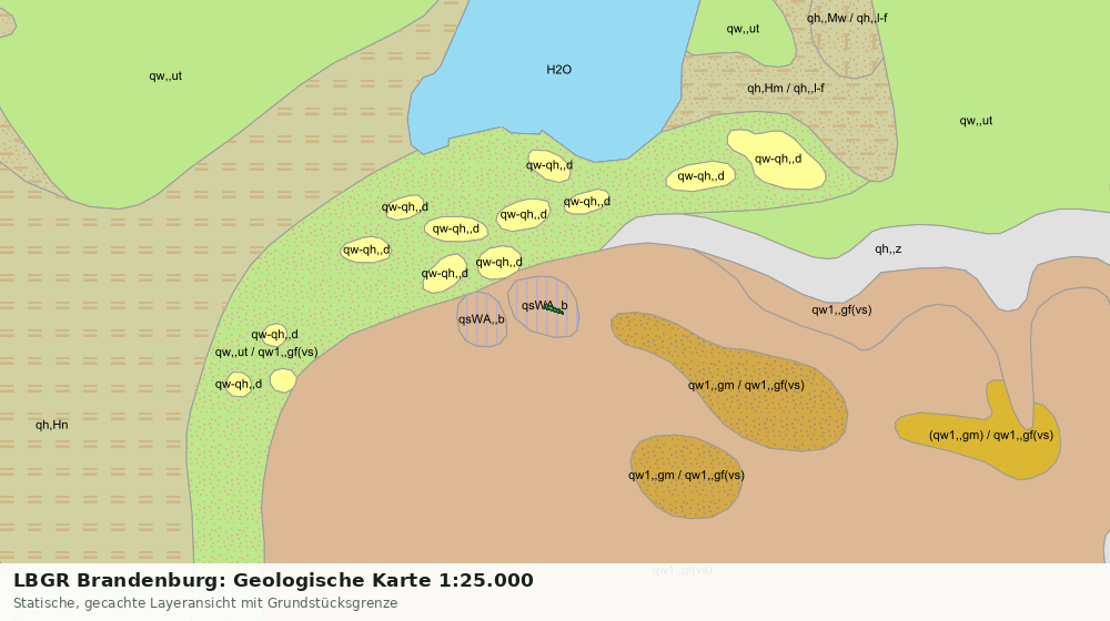 Statische Kartenansicht: LBGR Brandenburg: Geologische Karte 1:25.000