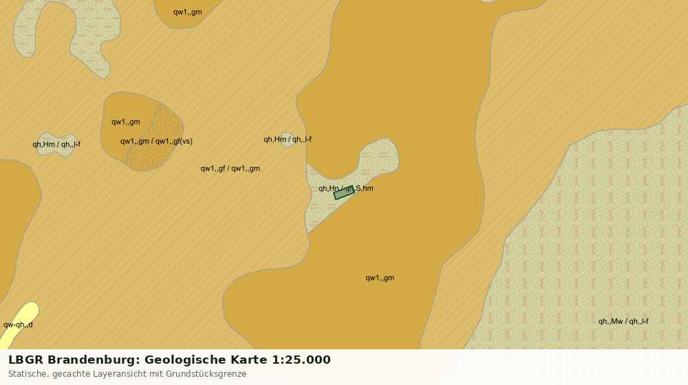 Statische Kartenansicht: LBGR Brandenburg: Geologische Karte 1:25.000