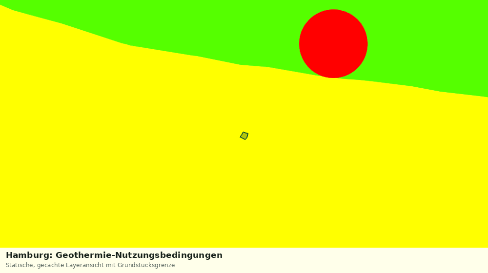 Statische Kartenansicht: Hamburg: Geothermie-Nutzungsbedingungen