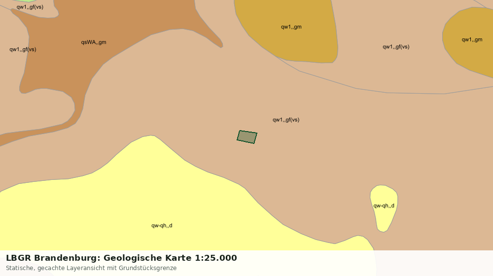 Statische Kartenansicht: LBGR Brandenburg: Geologische Karte 1:25.000