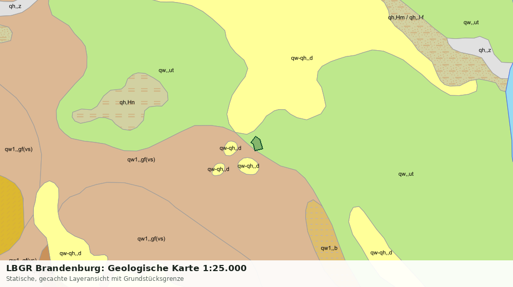 Statische Kartenansicht: LBGR Brandenburg: Geologische Karte 1:25.000