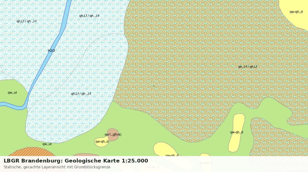 Statische Kartenansicht: LBGR Brandenburg: Geologische Karte 1:25.000