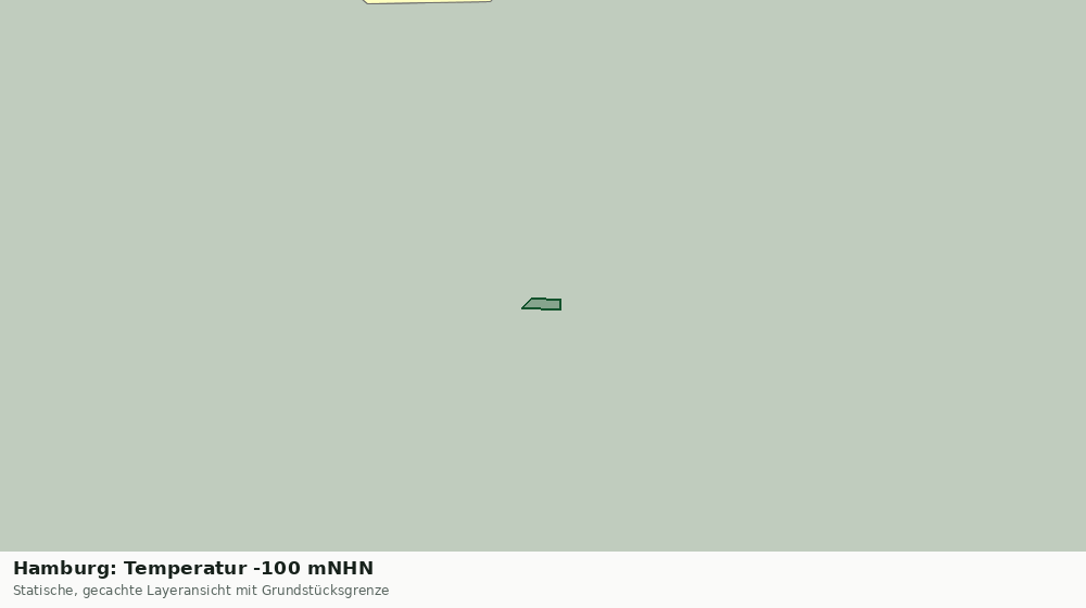 Statische Kartenansicht: Hamburg: Temperatur -100 mNHN