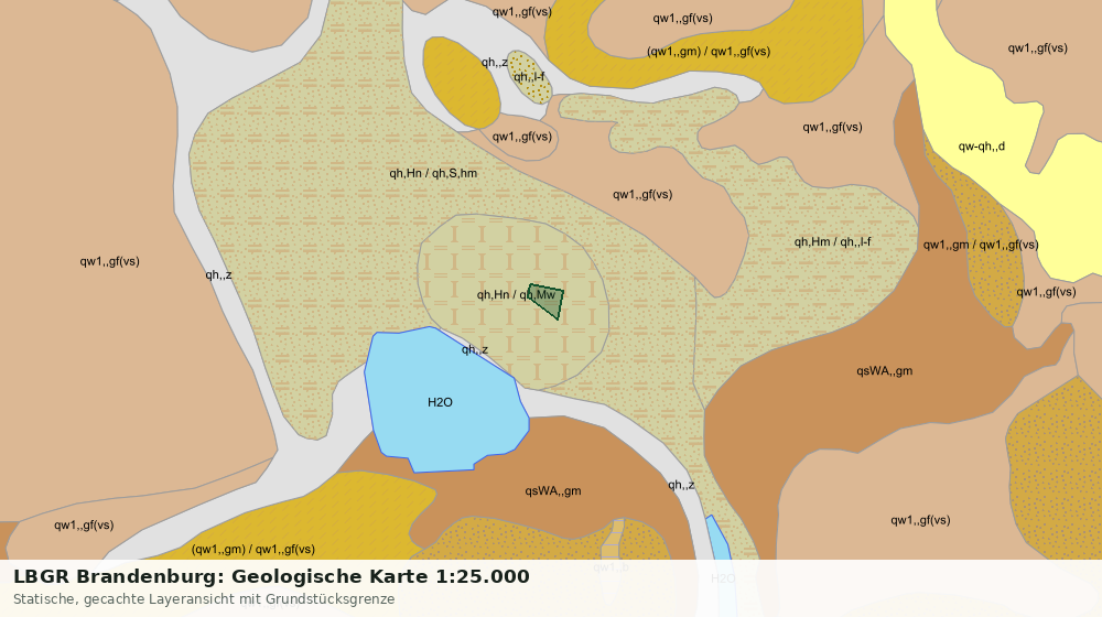 Statische Kartenansicht: LBGR Brandenburg: Geologische Karte 1:25.000