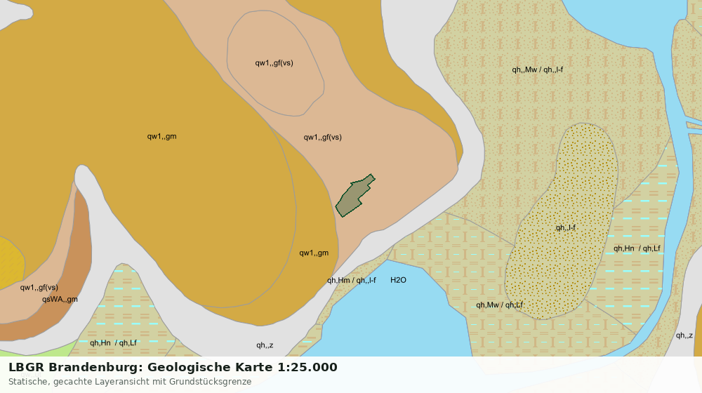 Statische Kartenansicht: LBGR Brandenburg: Geologische Karte 1:25.000