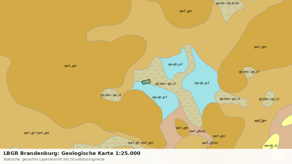 Statische Kartenansicht: LBGR Brandenburg: Geologische Karte 1:25.000