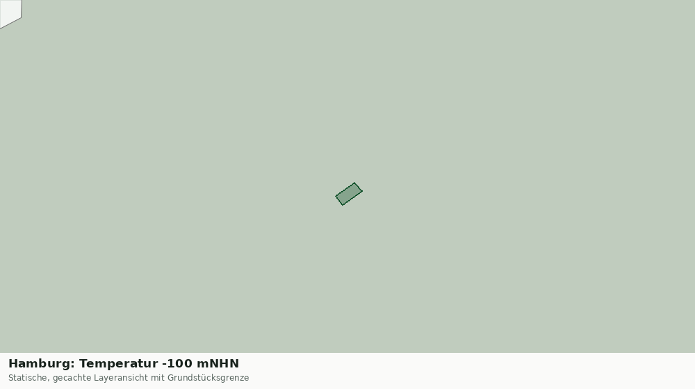 Statische Kartenansicht: Hamburg: Temperatur -100 mNHN