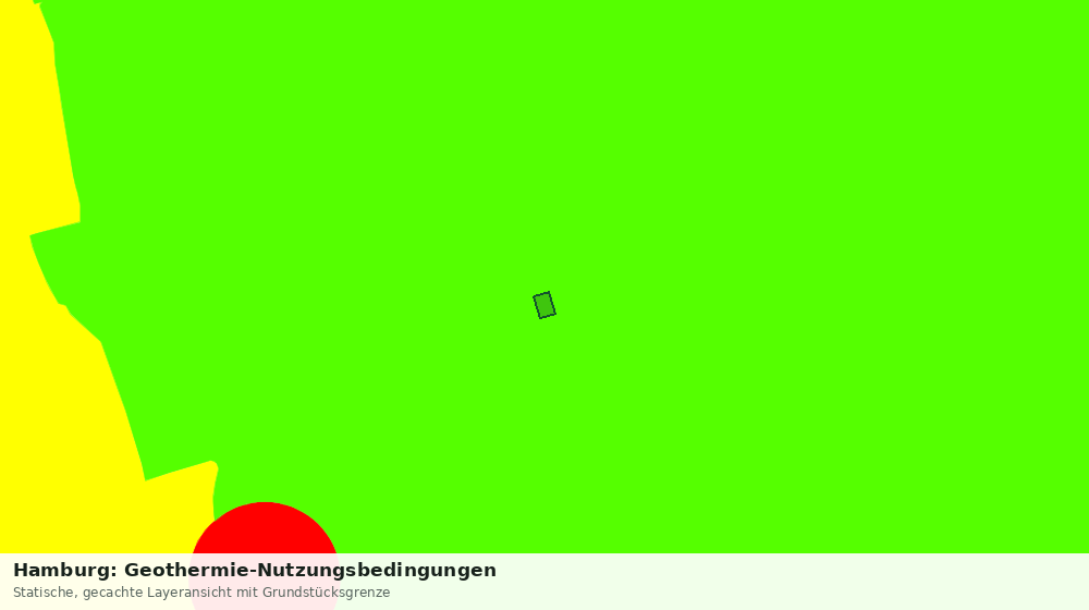 Statische Kartenansicht: Hamburg: Geothermie-Nutzungsbedingungen