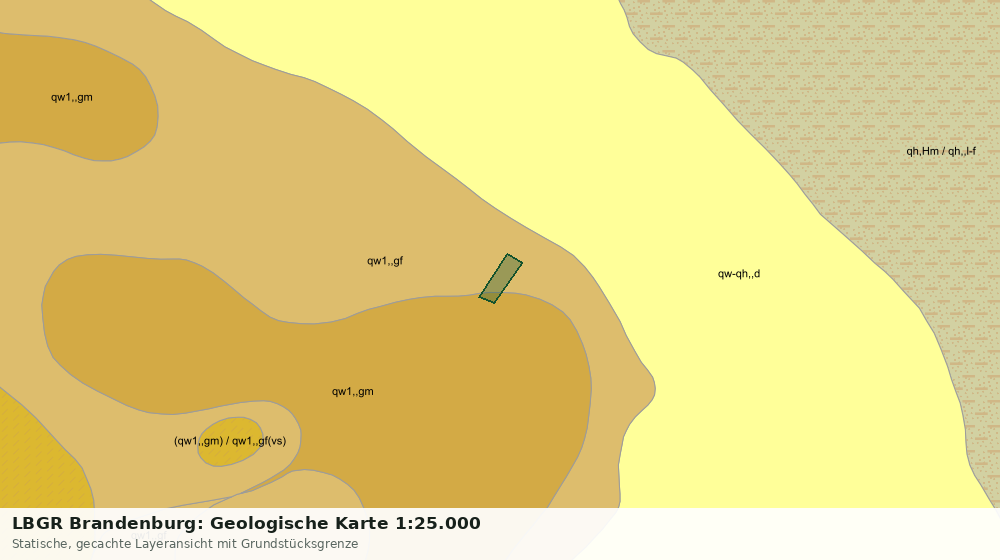 Statische Kartenansicht: LBGR Brandenburg: Geologische Karte 1:25.000