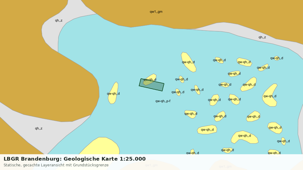 Statische Kartenansicht: LBGR Brandenburg: Geologische Karte 1:25.000
