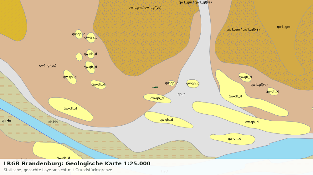 Statische Kartenansicht: LBGR Brandenburg: Geologische Karte 1:25.000