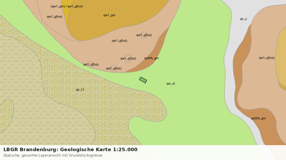 Statische Kartenansicht: LBGR Brandenburg: Geologische Karte 1:25.000