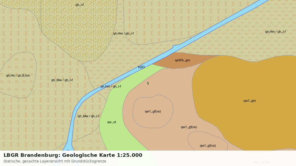 Statische Kartenansicht: LBGR Brandenburg: Geologische Karte 1:25.000