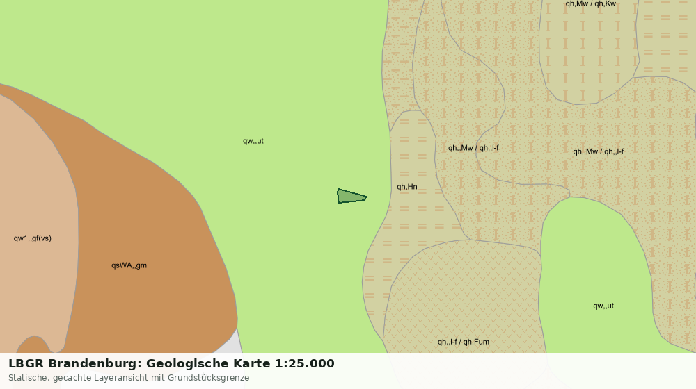 Statische Kartenansicht: LBGR Brandenburg: Geologische Karte 1:25.000