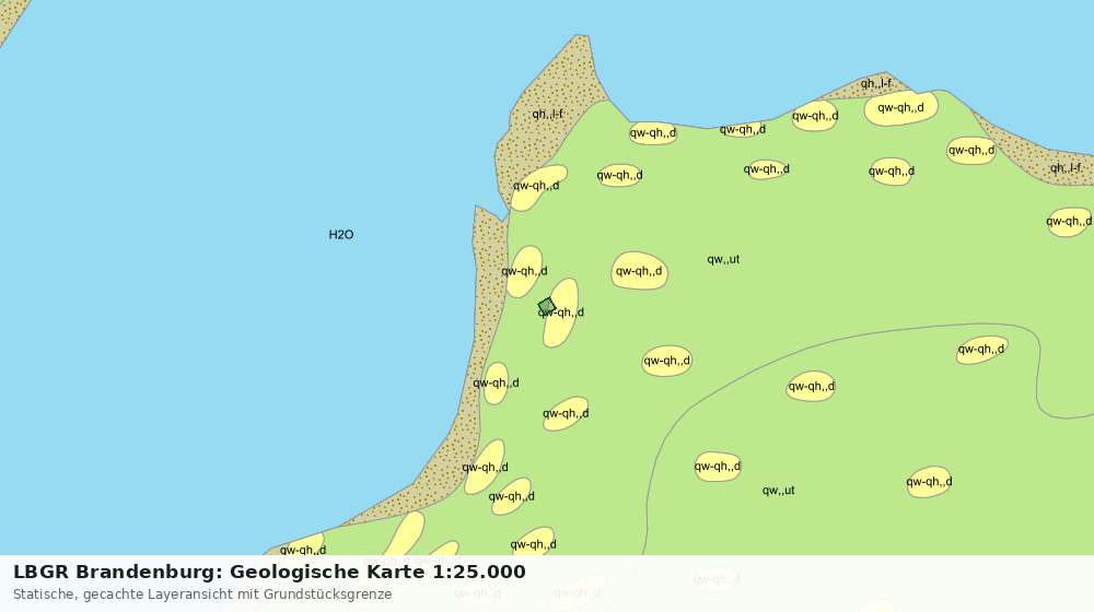 Statische Kartenansicht: LBGR Brandenburg: Geologische Karte 1:25.000