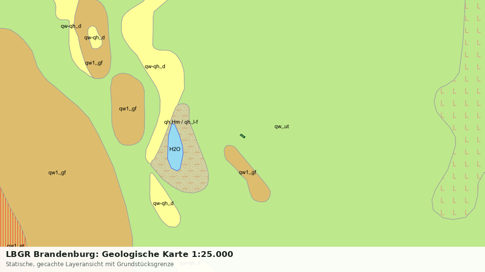 Statische Kartenansicht: LBGR Brandenburg: Geologische Karte 1:25.000