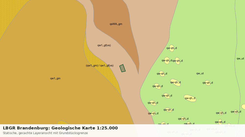 Statische Kartenansicht: LBGR Brandenburg: Geologische Karte 1:25.000
