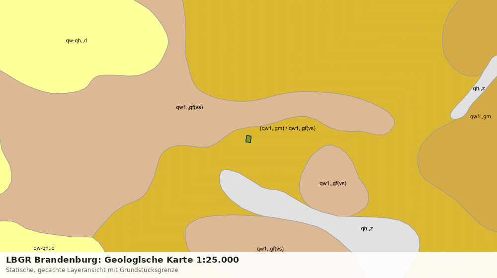 Statische Kartenansicht: LBGR Brandenburg: Geologische Karte 1:25.000