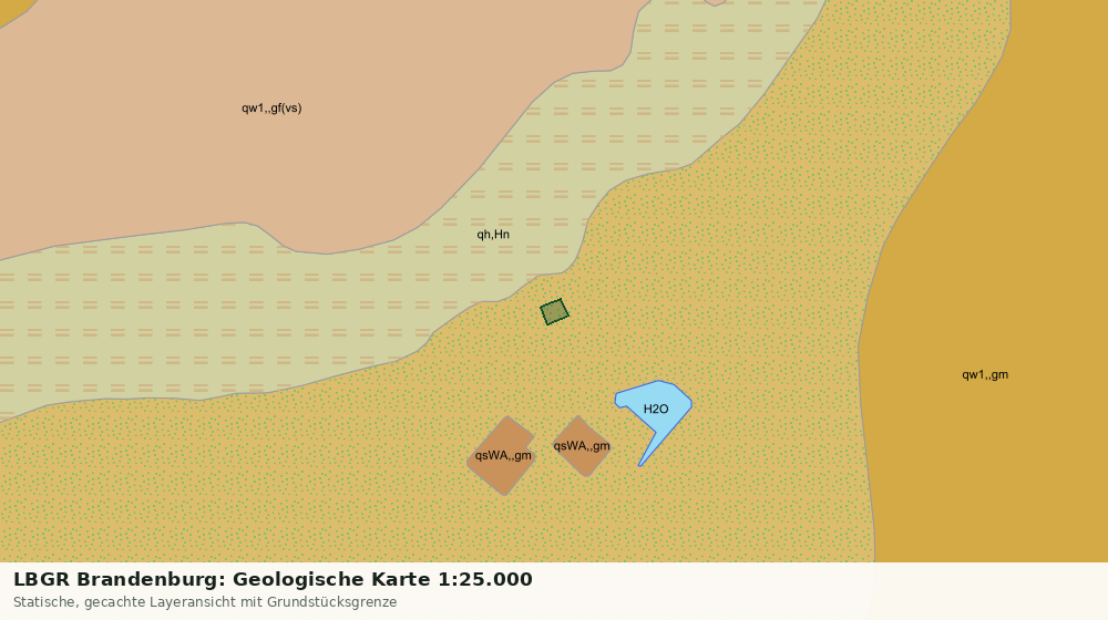 Statische Kartenansicht: LBGR Brandenburg: Geologische Karte 1:25.000