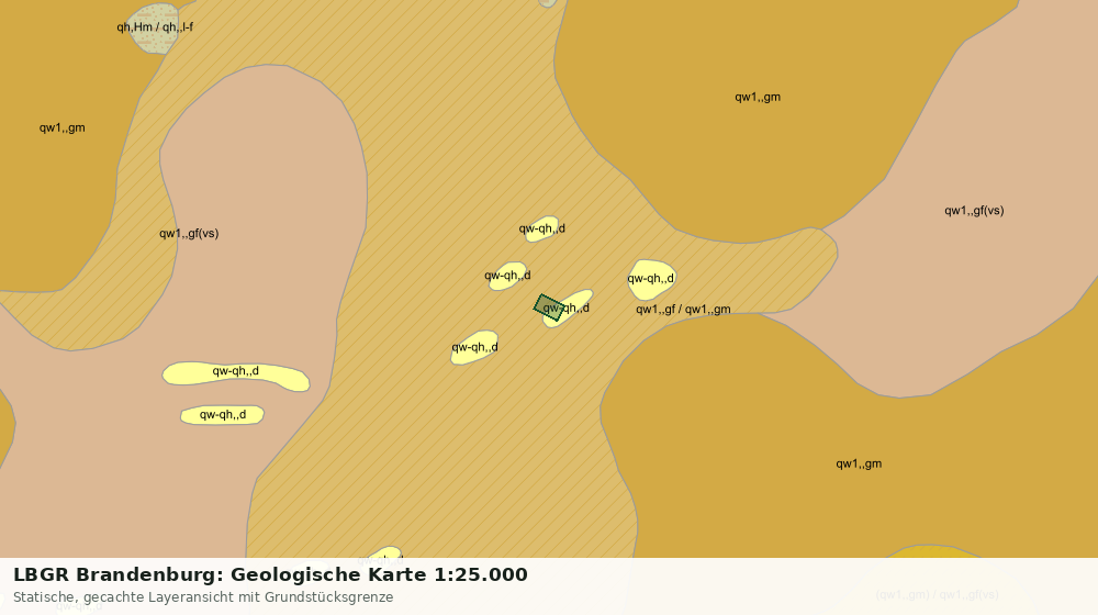 Statische Kartenansicht: LBGR Brandenburg: Geologische Karte 1:25.000