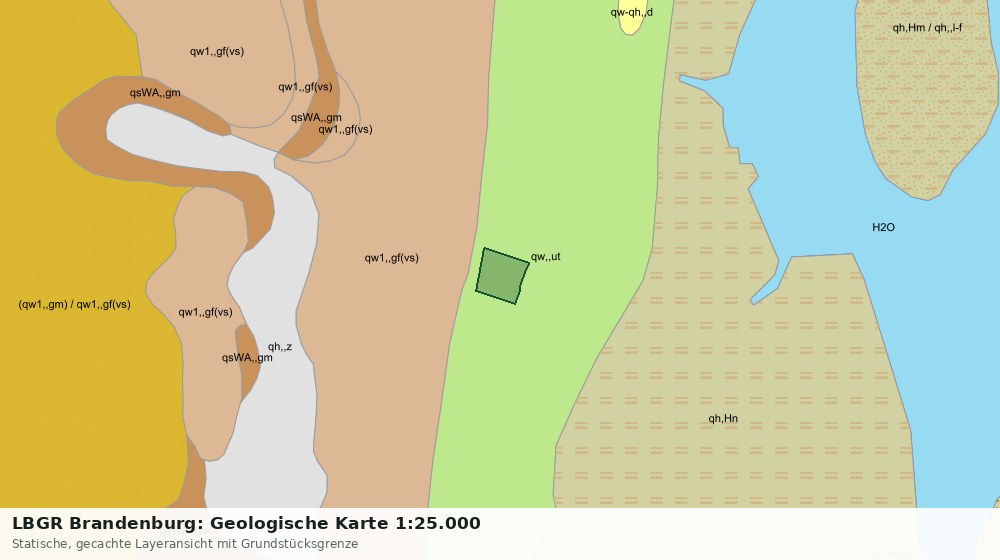 Statische Kartenansicht: LBGR Brandenburg: Geologische Karte 1:25.000