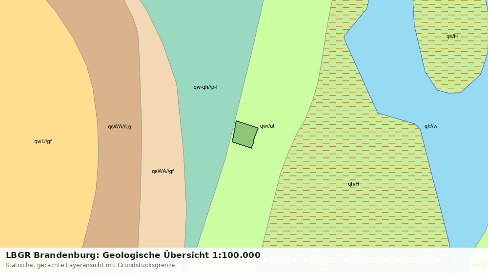 Statische Kartenansicht: LBGR Brandenburg: Geologische Übersicht 1:100.000