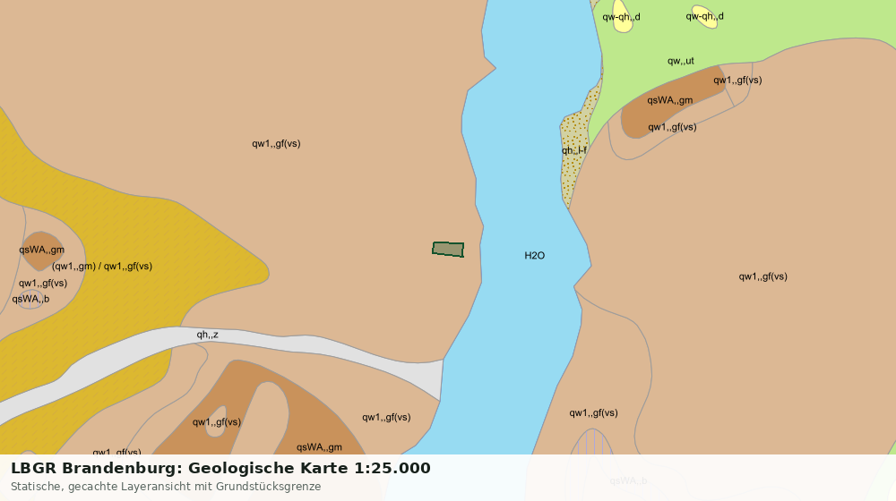 Statische Kartenansicht: LBGR Brandenburg: Geologische Karte 1:25.000