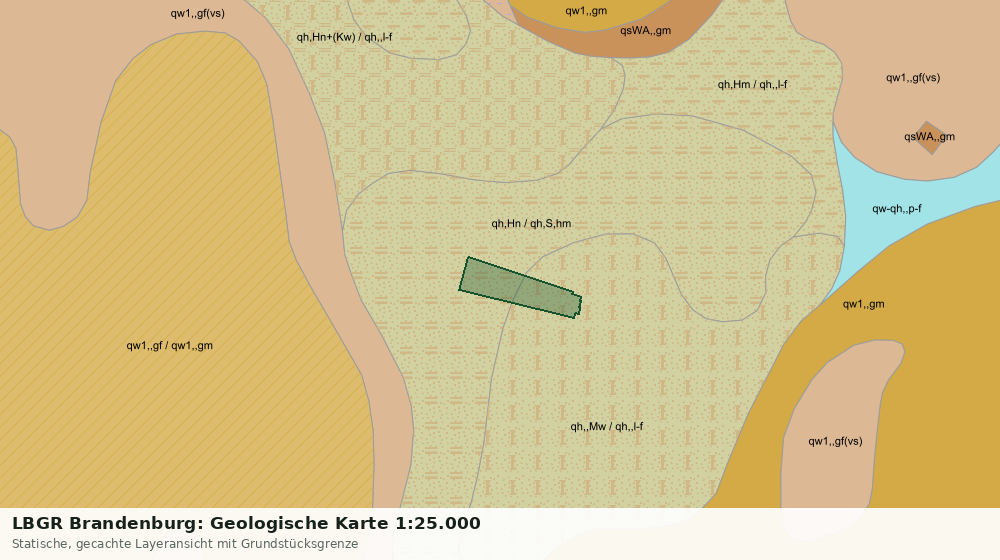 Statische Kartenansicht: LBGR Brandenburg: Geologische Karte 1:25.000