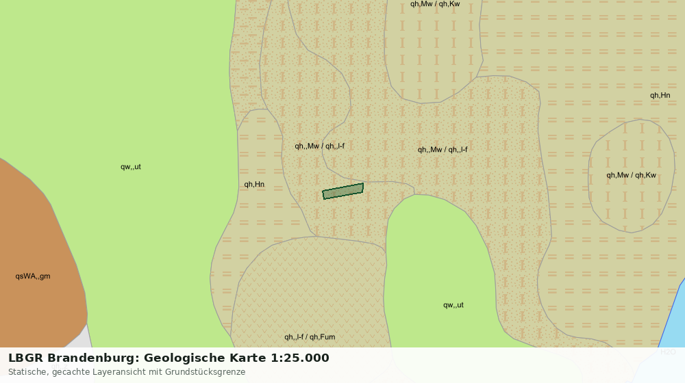 Statische Kartenansicht: LBGR Brandenburg: Geologische Karte 1:25.000