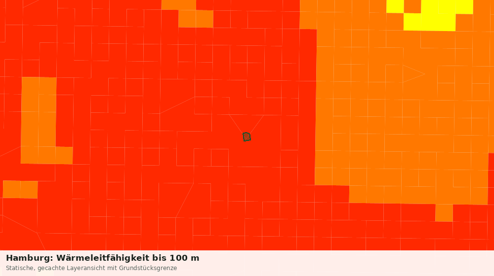 Statische Kartenansicht: Hamburg: Wärmeleitfähigkeit bis 100 m