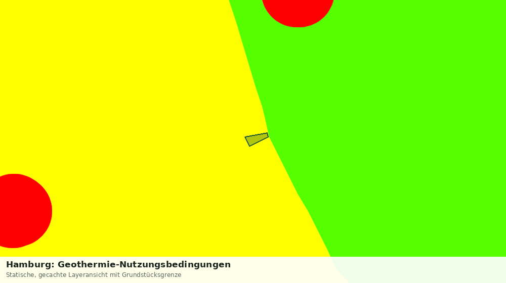 Statische Kartenansicht: Hamburg: Geothermie-Nutzungsbedingungen