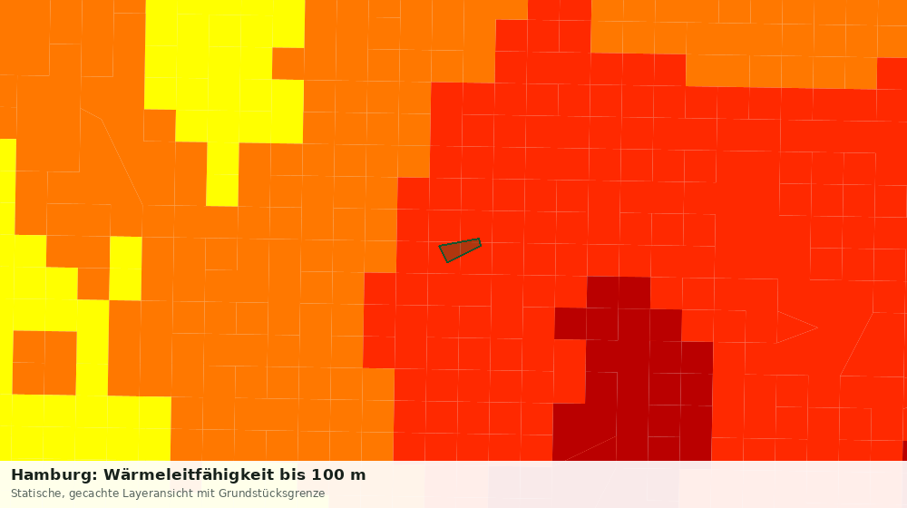 Statische Kartenansicht: Hamburg: Wärmeleitfähigkeit bis 100 m