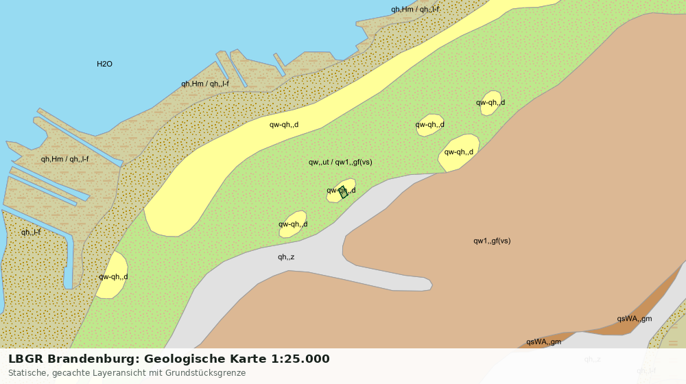 Statische Kartenansicht: LBGR Brandenburg: Geologische Karte 1:25.000