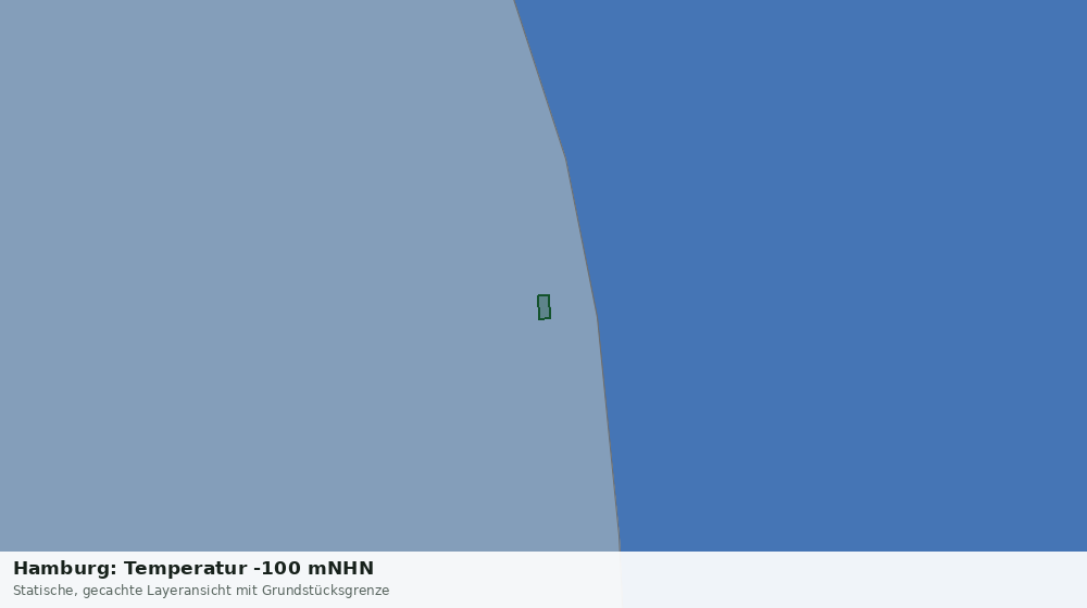 Statische Kartenansicht: Hamburg: Temperatur -100 mNHN