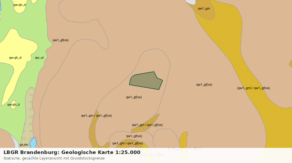 Statische Kartenansicht: LBGR Brandenburg: Geologische Karte 1:25.000