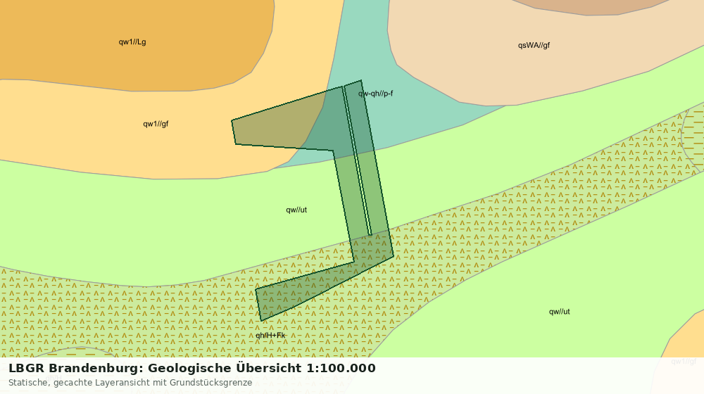 Statische Kartenansicht: LBGR Brandenburg: Geologische Übersicht 1:100.000